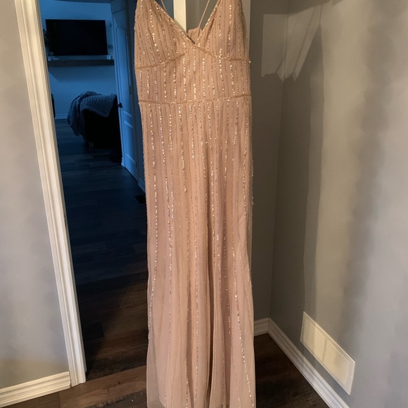 Beautiful Taupe Adrianna Papell Dress - Picture 4 of 8